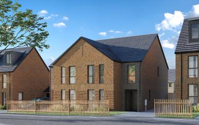 Exterior image of a semi-detached house in the Southfields development