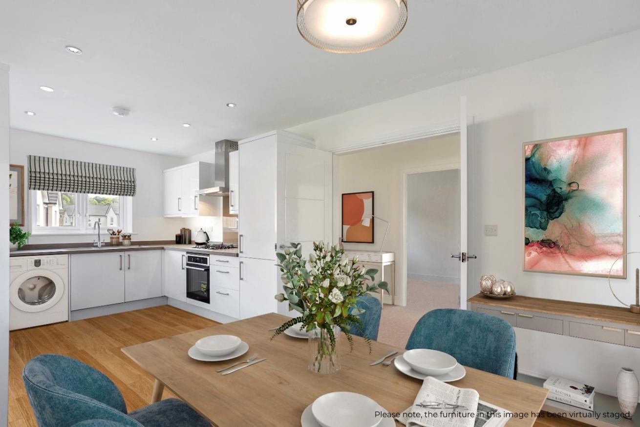 Example interior of a kitchen at The Willows development