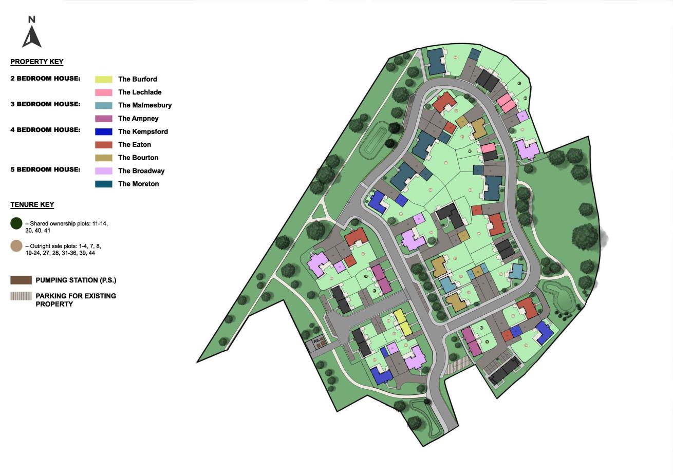 Ampney Meadows site plan.