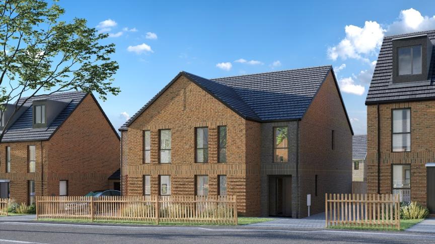 Exterior image of a semi-detached house in the Southfields development