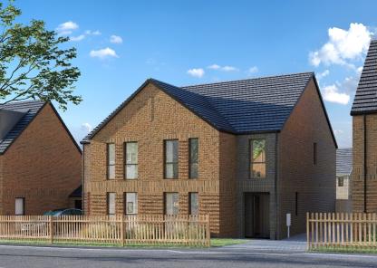 Exterior image of a semi-detached house in the Southfields development